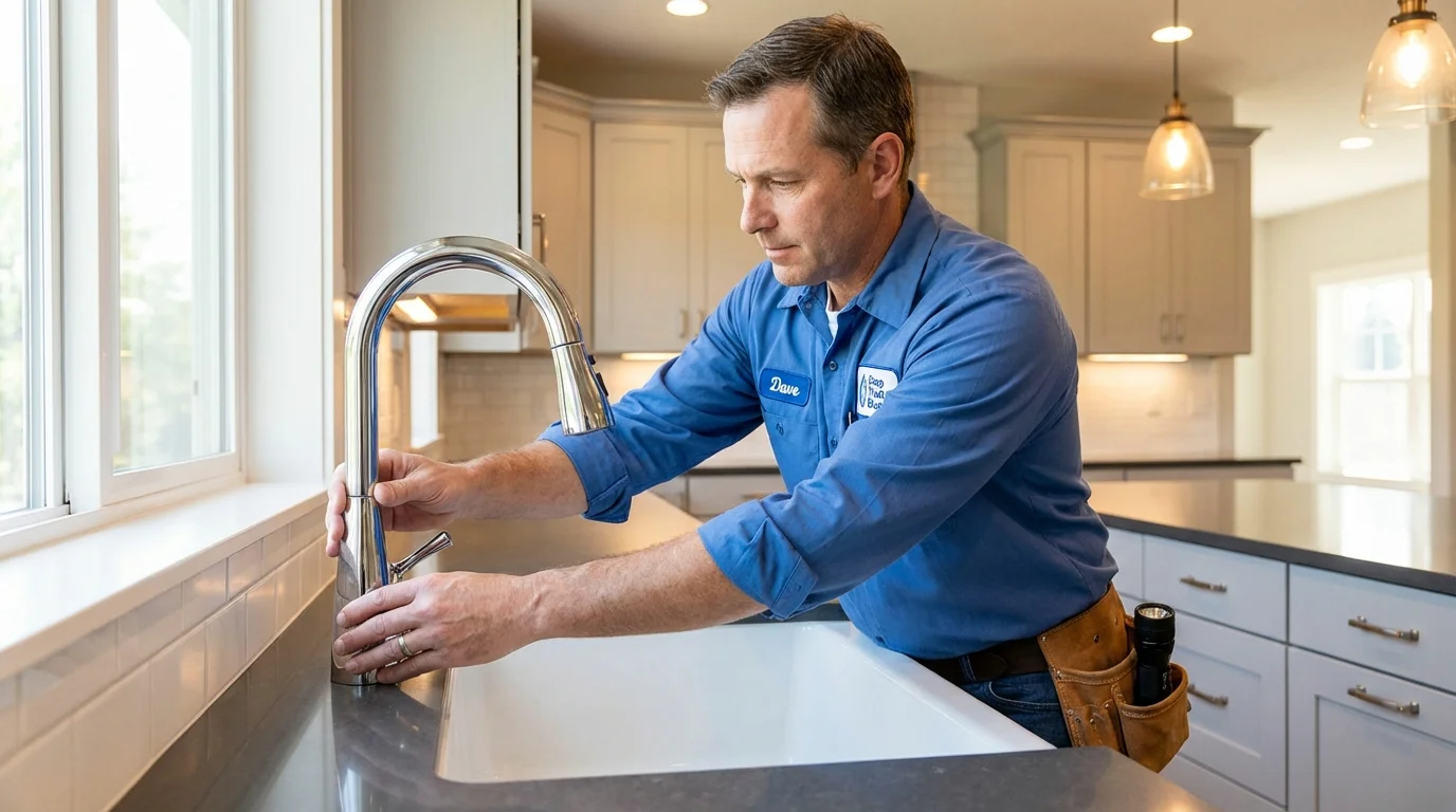 Kitchen faucet installation by Johns Plumbing LLC in Altus