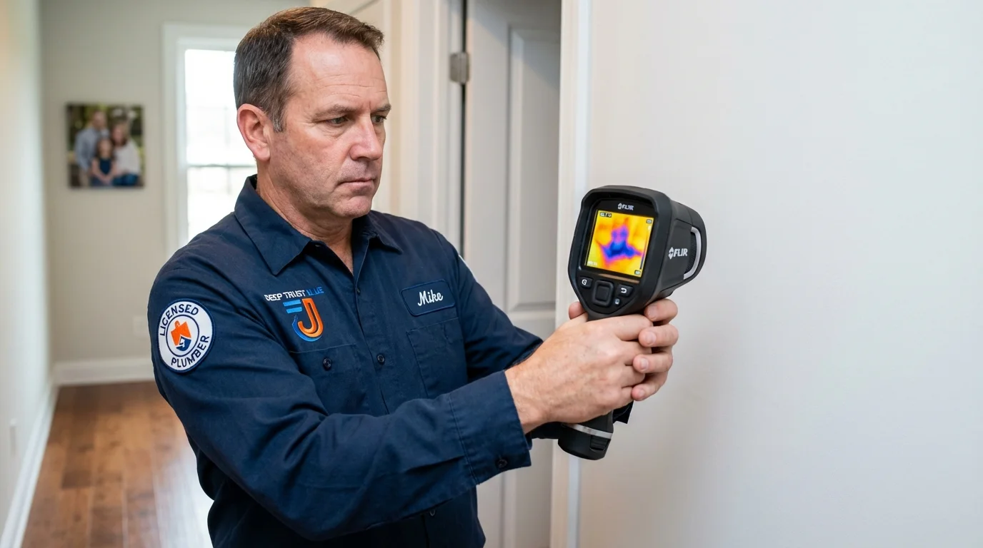 Thermal imaging leak detection by Johns Plumbing LLC in Altus